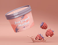 FREE Yogurt MOCKUP