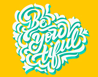 Be-you-tiful Lettering design
