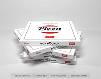 Free Pizza Packaging Mockup