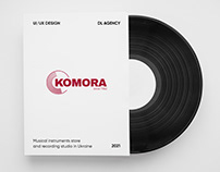 Komora. Website design of musical instruments store