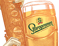 Illustration for the Staropramen beer brand