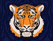 ILLUSTRATION / Tiger tiger gift tag