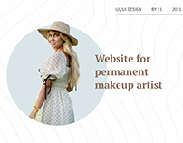 Website for permanent makeup artist
