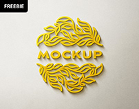 Free Download: Yellow Glowing Logo Mockup