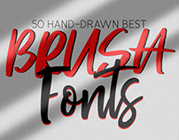 Hand Drawn Brush Fonts (50 Fonts)