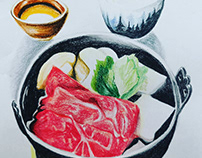 A drawing of Japanese cuisine