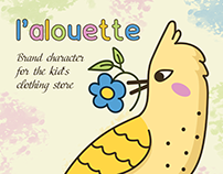 Brand character for the kid's clothing store l'alouette