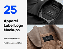 25 Apparel Tag & Labels Logo Mockups - PSD