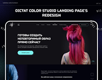 Dictat Color Hair Studio Landing Page Redesign