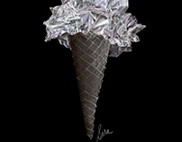 Digital Illustration | Tin Foil Ice Cream (Video)