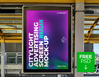 Free Warsaw Outdoor Citylight Ad Screen Mock-Up 9 v4