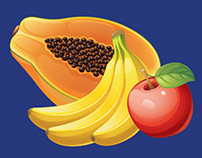 Chamyto - Frutas - Ilustração para embalagem