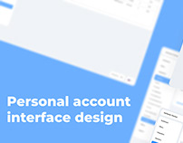 Personal account interface design | market