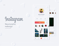 Instagram Neumorphic Redesign Concept