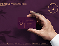 Card Mockup With Formal Hand | Free Download