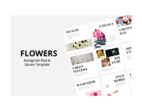 Flowers Instagram Post & Instagram Stories Template