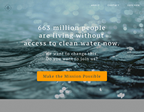 UI Challenge #003 Landing Page - Water Mission