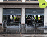 Free Restaurant Storefront Mockup