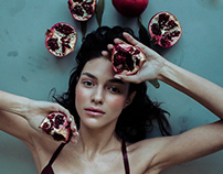 Girl in pomegranate