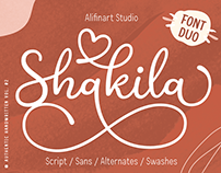 Shakila Script Font Duo | Premium Handwritten