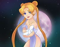 Sailor Moon Print: Moon