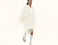 Illustration of an outfit from the Paris Fashion Week 3