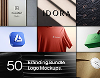 50 Logo Mockup Branding Bundle - V5