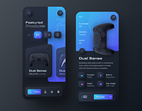 Playstation 5 Neumorphic mobile app concept