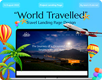 'World Traveller' Website UI Landing Page Design