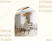 Landing page for interior studio design