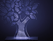 Willow - Laser cut LED tree