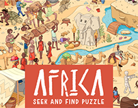 Africa - Seek and Find Puzzle Illustration