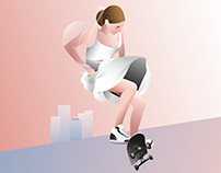 Illustration Skater Bride
