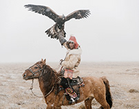 Eagle hunters, Mongolia.