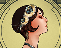 The Great Gatsby - deco illustrations