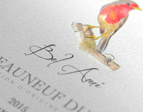 Wine label and logotype for "Guillaume Gonnet vigneron"