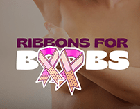 PINKTOBER : Ribbons for boobs sticker pack