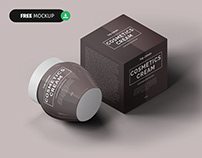 FREE Comsetics Cream Container Mockup
