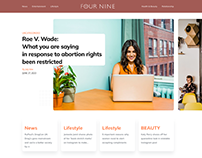 Redesign of the FourNINE website Homepage