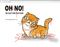 Oh no!  404 Error Page Illustration.