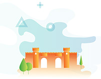 Illustration of Azerbaijan monuments