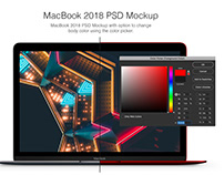 MacBook 2018 PSD Mockup
