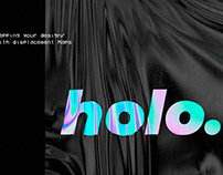 Holographic foil mock-up template