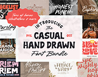 The Casual Hand Drawn Font Bundle