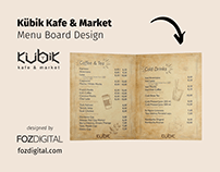 Kübik Kafe & Market - Menu Board Design