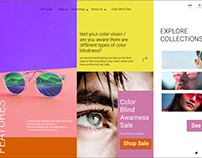 Color Blind Sunglasses Concept Webpage