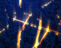 Blurry Night Scene Of Urban Traffic Network 4K