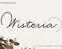 Free Font | Wisteria a stylish handwritten font