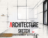 Architecture Sketch v2 - Photoshop Action