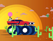 Sports Car to Monster Truck Animation